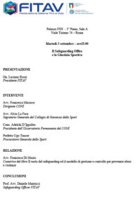 Il Safeguarding Office e la Giustizia Sportiva